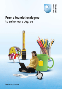 From a foundation degree to an honours degree