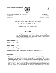 IMO MARINE ENVIRONMENT PROTECTION COMMITTEE Agenda