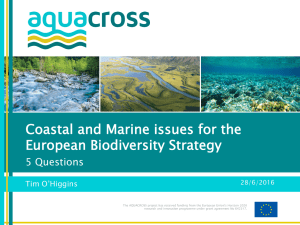 Coastal and Marine issues for the European