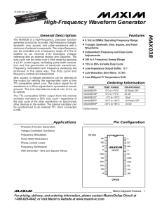 MAX038 High-Frequency Waveform Generator