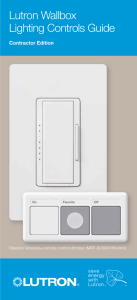 Lutron Wallbox Lighting Controls Guide