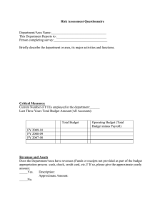 Risk Assessment Questionnaire