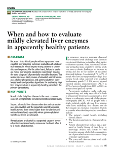 When and how to evaluate mildly elevated liver enzymes in