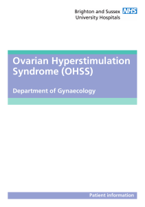 Ovarian Hyperstimulation Syndrome (OHSS)