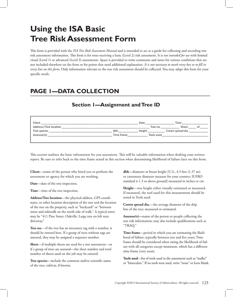 using-the-isa-basic-tree-risk-assessment-form