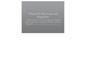 CHAPTER 8-ELECTRICITY AND MAGNETISM
