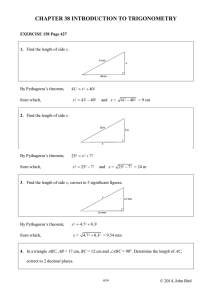 CHAPTER 38 INTRODUCTION TO TRIGONOMETRY