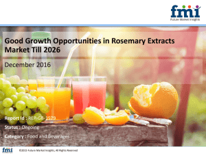 Rosemary Extracts Market Will Grow in 2016-2026
