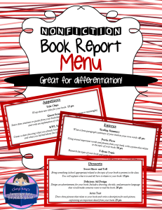 NonfictionBookReportMenu