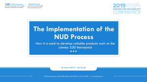 The Implementation of NUD Process Joe Powell  FINAL REVIEWED