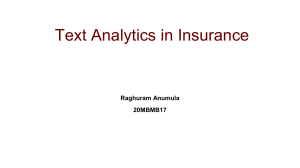 Text Analytics in Insurance