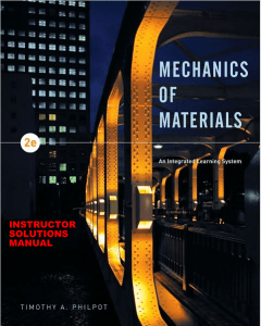Mechanics of Materials  An Integrated Learning System - Intructor Solutions manual ( CPENTalk.com )