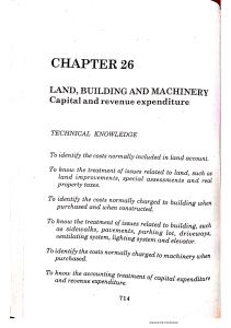 C 26 Land, Building and Machinery