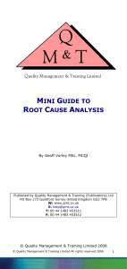 Mini Guide to Root Cause Analysis