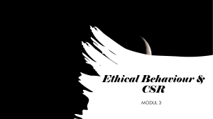 ETHICS IN THE WORKPLACE MODUL THREE