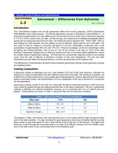 GalvInfoNote 1 3 Galvanneal – Differences from Galvanize