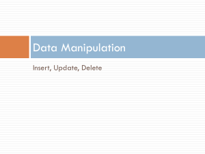 MySQL Data Manipulation
