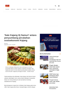 Bahan Evidens Sejarah (Sate Kajang)