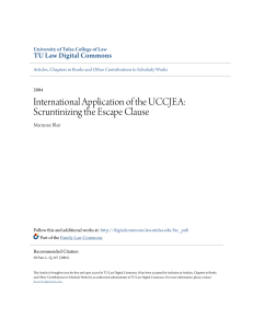 International Application of the UCCJEA  Scruntinizing the Escape