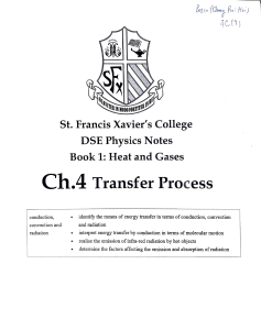 Bosco Phy notes Book 1 Heat and Gases Ch.4 Transfer Process