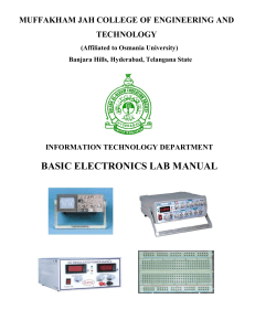 Basic Electronic lab manual