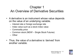 Derivative securities
