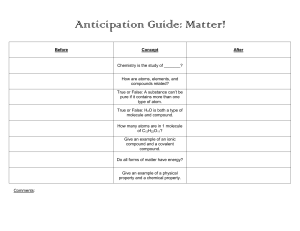Matter Anticipation Guide