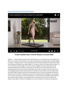 iTread Treadmill with a Free Air Roaster Pro worth $500