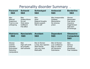 Personality Disorder Summary for students handout cp (1)