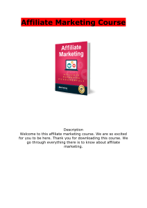 Affiliate Marketing Course: Learn the Fundamentals