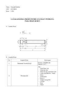 LANGKAH KERJA PROSES PEMBUATAN BAUT PEMBAWA 6