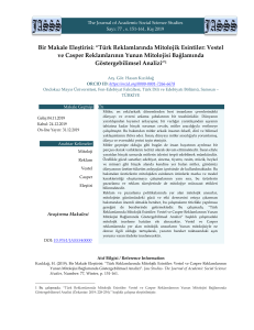 Bir Makale Eleştirisi: “Türk Reklamlarında Mitolojik Esintiler: Vestel ve Casper Reklamlarının Yunan Mitolojisi Bağlamında Göstergebilimsel Analizi” / Criticism of an Article: “Semiotic Analysis of Vestel and Casper Ads in The Context of Greek Mythology”