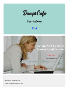 DumpsCafe ServiceNow-CSA