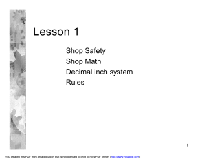 Lesson #1 - Intro to decimal inch and measurement