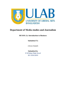 Department of Media studies and Journalism