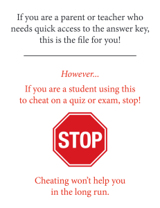 Stop Cheating: Message for Students, Parents & Teachers