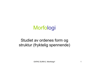 Norsk Morfologi