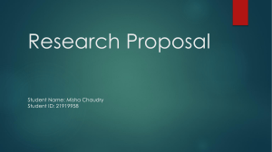 Research Proposal- thesis for dissertation