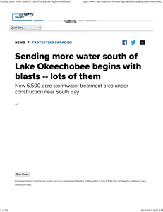 Sending more water south of Lake Okeechobee begins with blasts