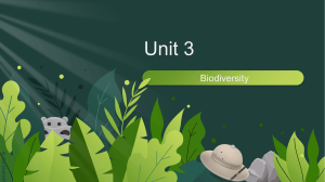 Unit 3 - Biodiversity