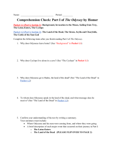 The Odyssey Part I - Comprehension Check