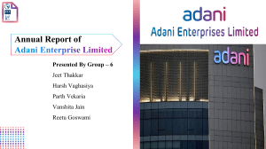 Annual Report of Adani Enterprise by Group 6