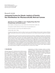 Automated System for Kinetic Analysis of Particle Size Distributions for Pharmaceutically Relevant Systems