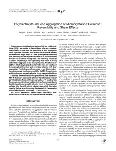 Polyelectrolyte Induced Aggregation of Microcrystalline Cellulose