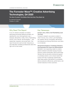 The Forrester Wave™  Creative Advertising Technologies, Q4 2020