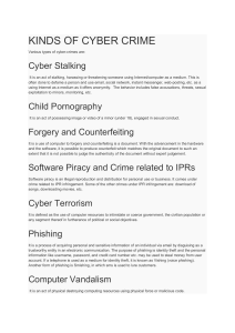 Kinds of Cyber Crime