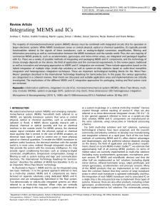 Integrating MEMS and ICs