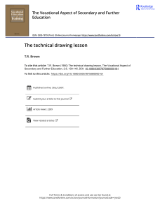 Technical Drawing Lesson: Education & Spatial Reasoning