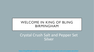 Get 100% Genuine Crystal Crush Salt and Pepper Set Silver Online On Special Discount 