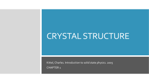 Ch 1 Crystal Structure